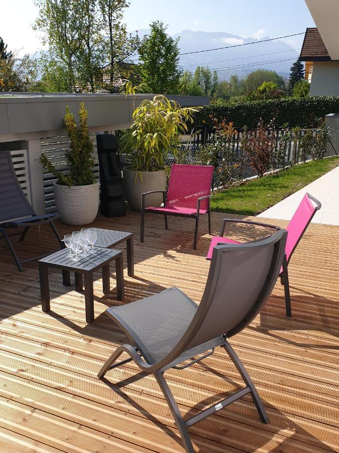 L'Appartement Jardin Avec Vue Montagnes Sévrier Buitenkant foto